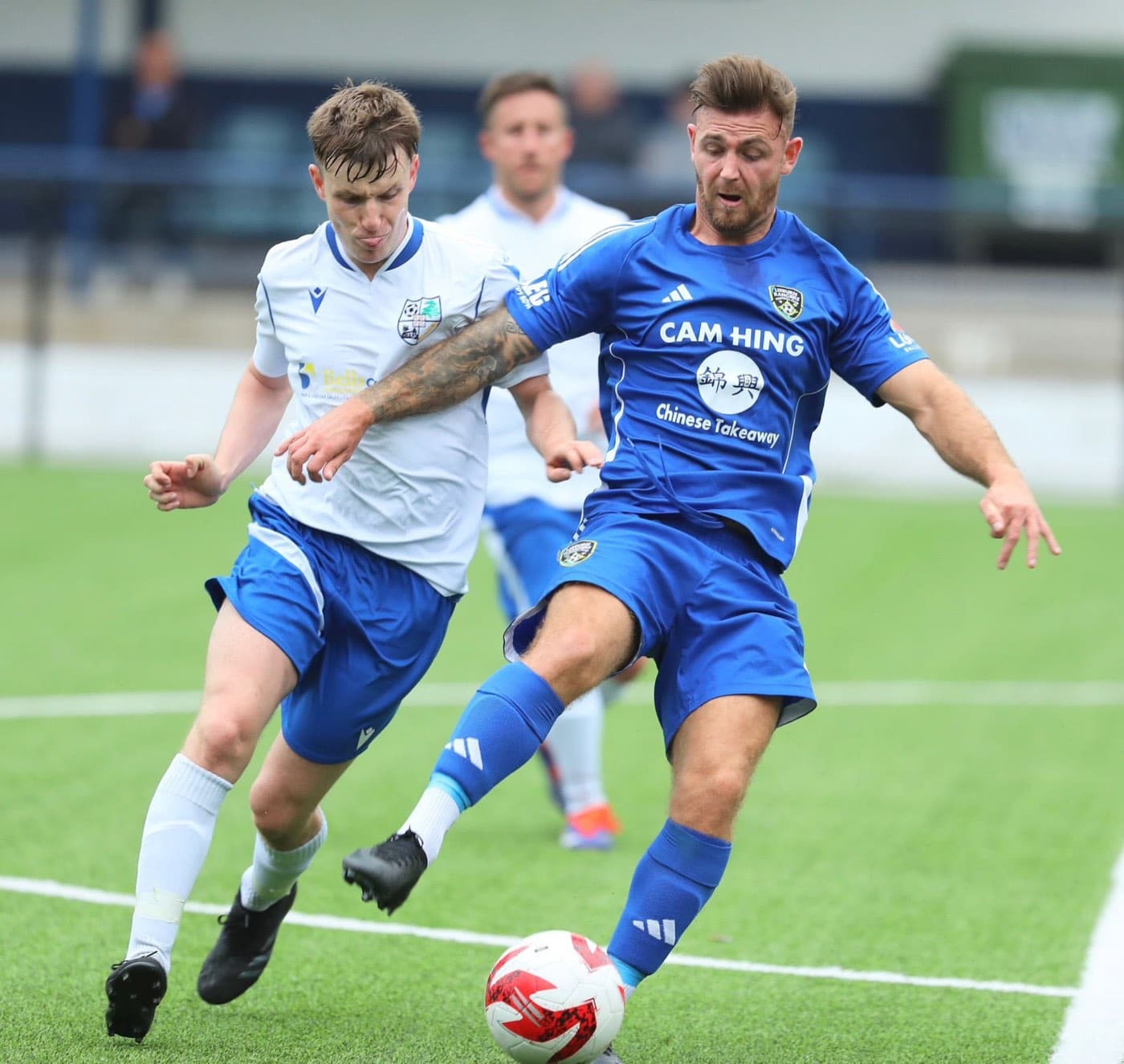 A Kilmore Rec player competing for the ball