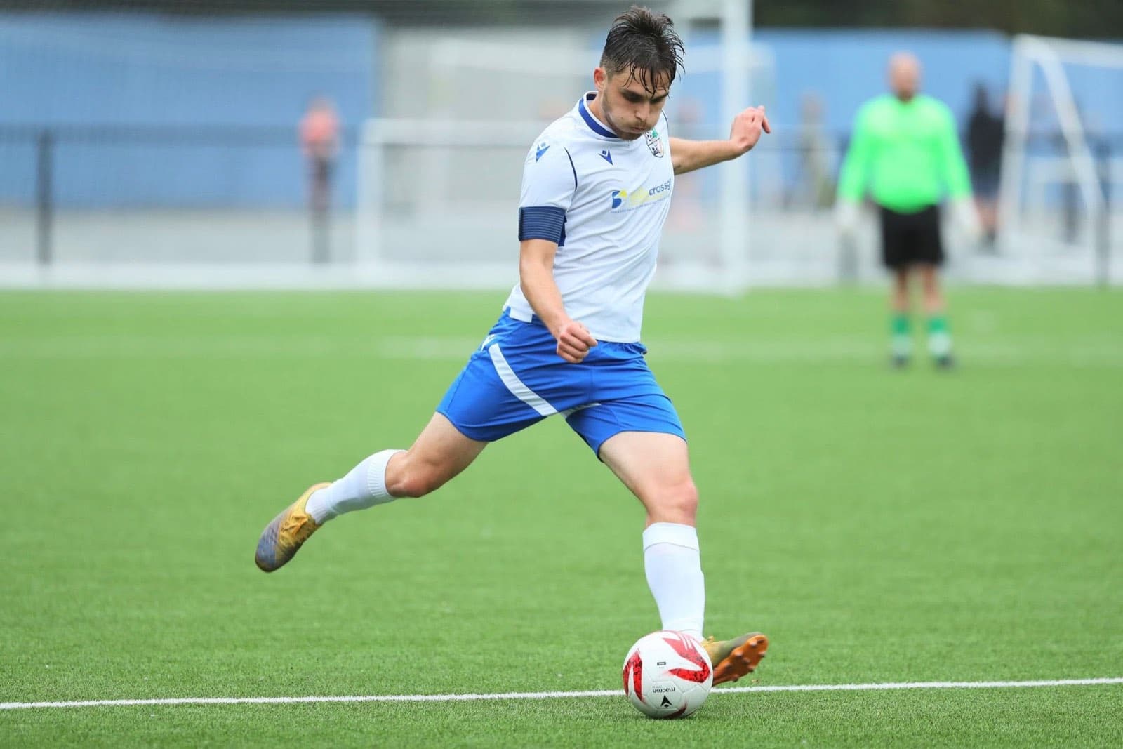 A Kilmore Rec player striking the ball